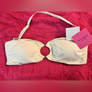 Kate Spade cream gold bikini bathing suit NWT XS